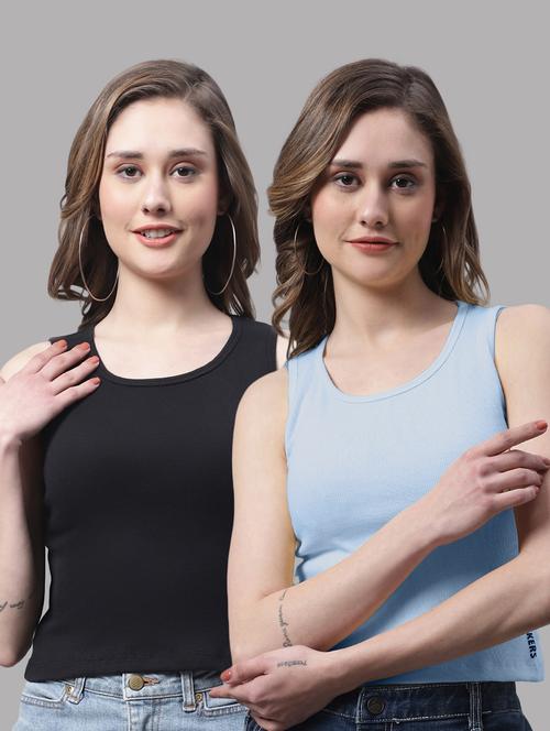 pack of 2 solid sleeveless tops - 19989921 - Very Small Image - 1