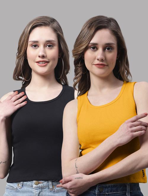 pack of 2 solid sleeveless tops - 19989922 - Very Small Image - 1