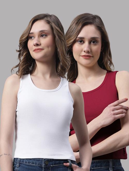 pack of 2 solid sleeveless tops - 19989929 - Very Small Image - 1