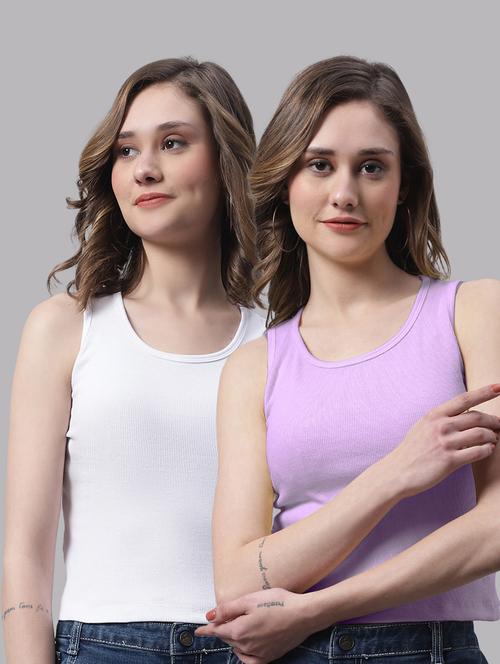 pack of 2 solid sleeveless tops - 19989930 - Very Small Image - 1