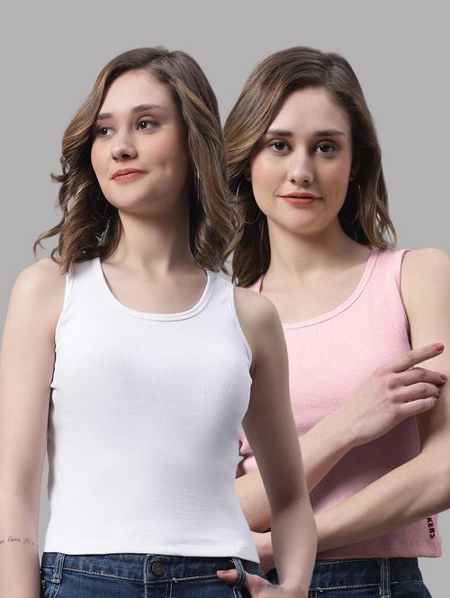 pack of 2 solid sleeveless tops - 19989935 - Very Small Image - 1