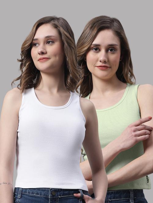 pack of 2 solid sleeveless tops - 19989936 - Very Small Image - 1