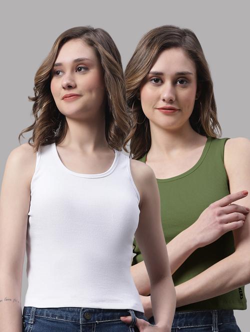 pack of 2 solid sleeveless tops - 19989937 - Very Small Image - 1