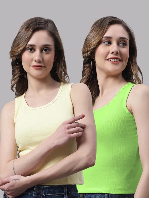 pack of 2 solid sleeveless tops - 19989939 - Very Small Image - 1
