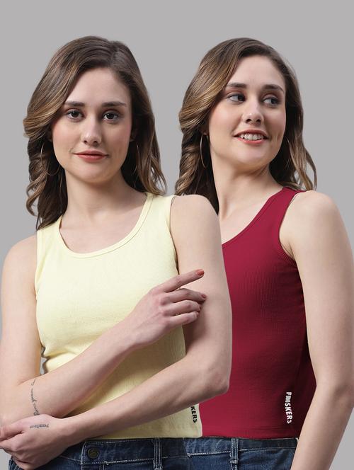 pack of 2 solid sleeveless tops - 19989940 - Very Small Image - 1