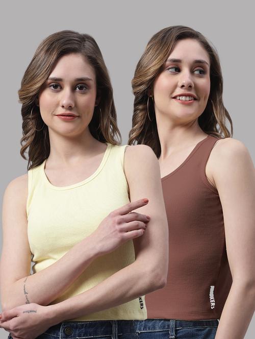 pack of 2 solid sleeveless tops - 19989943 - Very Small Image - 1