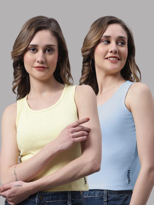 pack of 2 solid sleeveless tops - 19989944 - Very Small Image - 1
