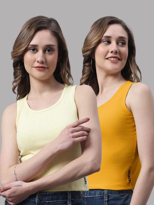 pack of 2 solid sleeveless tops - 19989945 - Very Small Image - 1