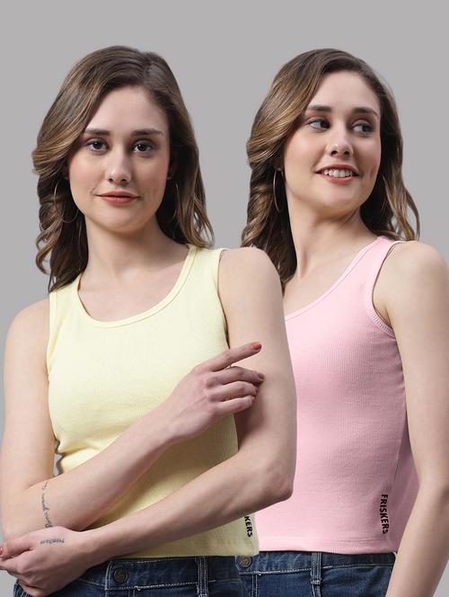 pack of 2 solid sleeveless tops - 19989946 - Very Small Image - 1