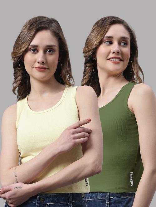 pack of 2 solid sleeveless tops - 19989948 - Very Small Image - 1