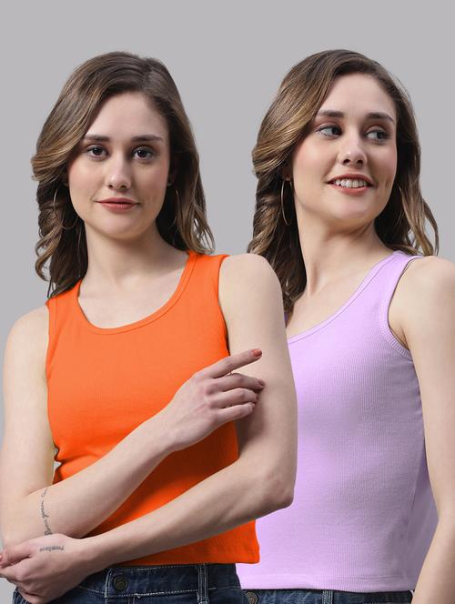 pack of 2 solid sleeveless tops - 19989951 - Very Small Image - 1