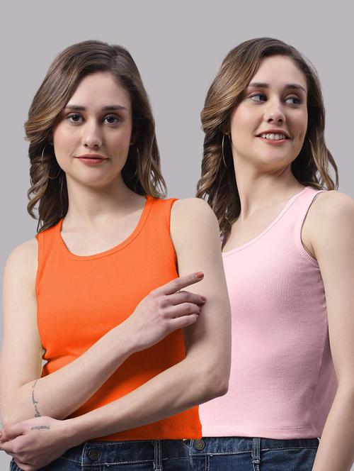 pack of 2 solid sleeveless tops - 19989956 - Very Small Image - 1