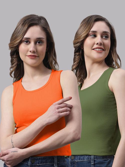 pack of 2 solid sleeveless tops - 19989958 - Very Small Image - 1