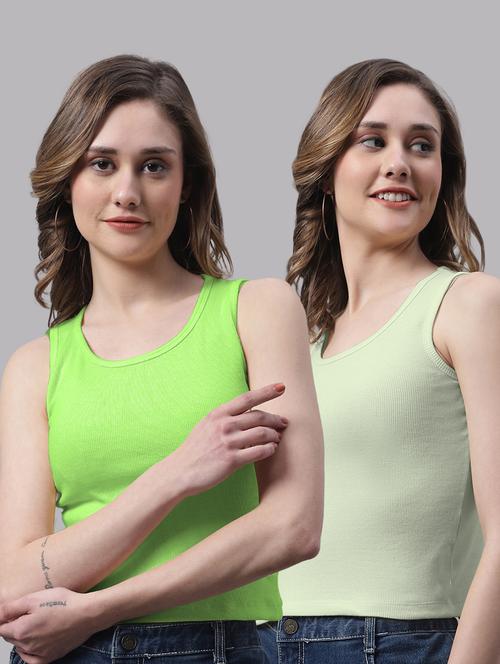 pack of 2 solid sleeveless tops - 19989966 - Very Small Image - 1