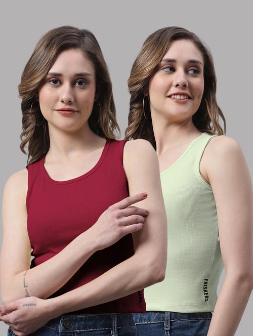 pack of 2 solid sleeveless tops - 19989974 - Very Small Image - 1