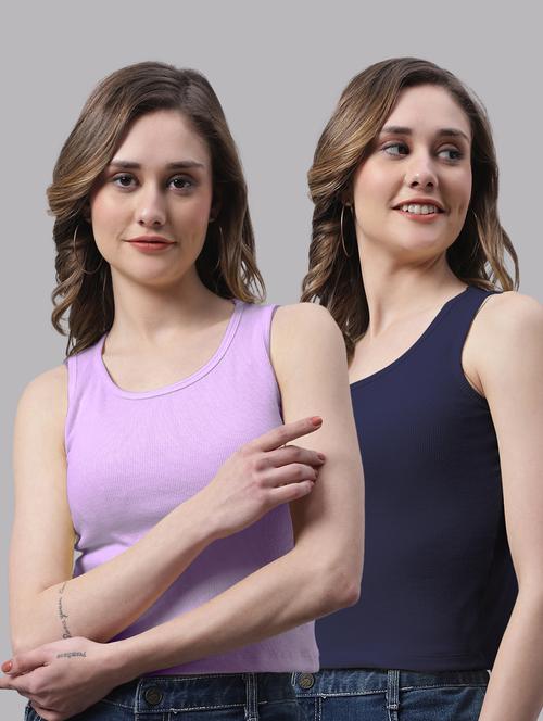 pack of 2 solid sleeveless tops - 19989976 - Very Small Image - 1