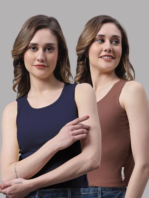 pack of 2 solid sleeveless tops - 19989983 - Very Small Image - 1