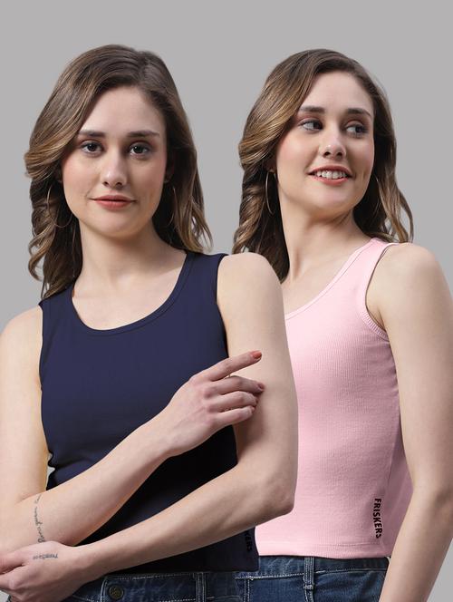 pack of 2 solid sleeveless tops - 19989986 - Very Small Image - 1