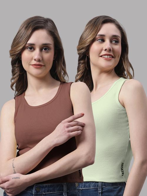 pack of 2 solid sleeveless tops - 19989992 - Very Small Image - 1