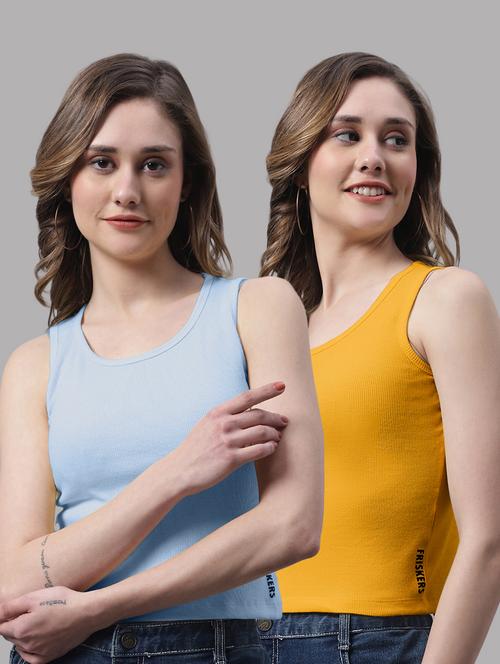 pack of 2 solid sleeveless tops - 19989994 - Very Small Image - 1