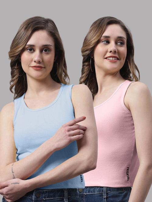 pack of 2 solid sleeveless tops - 19989995 - Very Small Image - 1
