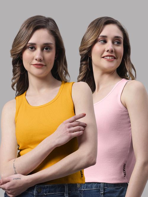 pack of 2 solid sleeveless tops - 19989998 - Very Small Image - 1