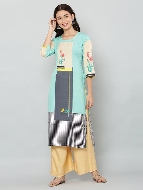 women's straight kurta - 19990218 - Very Small Image - 1