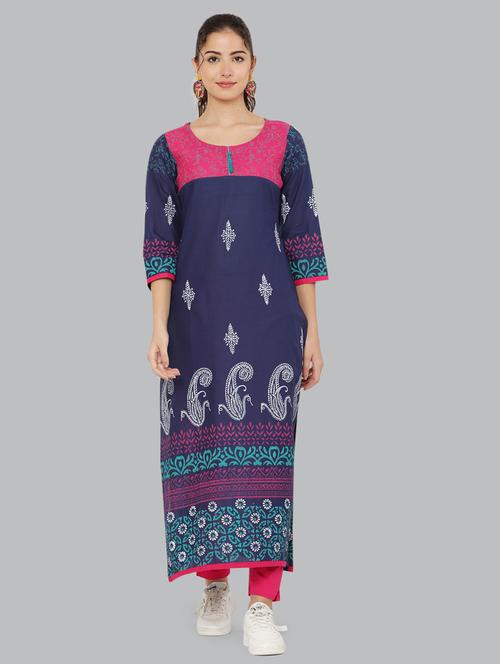 women's straight kurta - 19990239 - Very Small Image - 1
