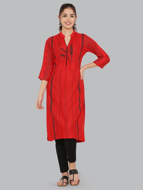 women's straight kurta - 19990245 - Very Small Image - 1