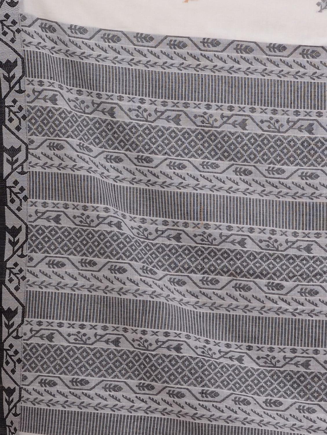 women's self design white colored saree with blouse - 19993657 - Standard Image - 3