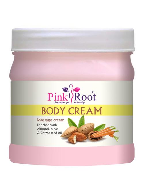 pinkroot body massage cream enriched with almond oil, olive oil & carrot seed oil (500 ml) - 19993851 - Very Small Image - 1