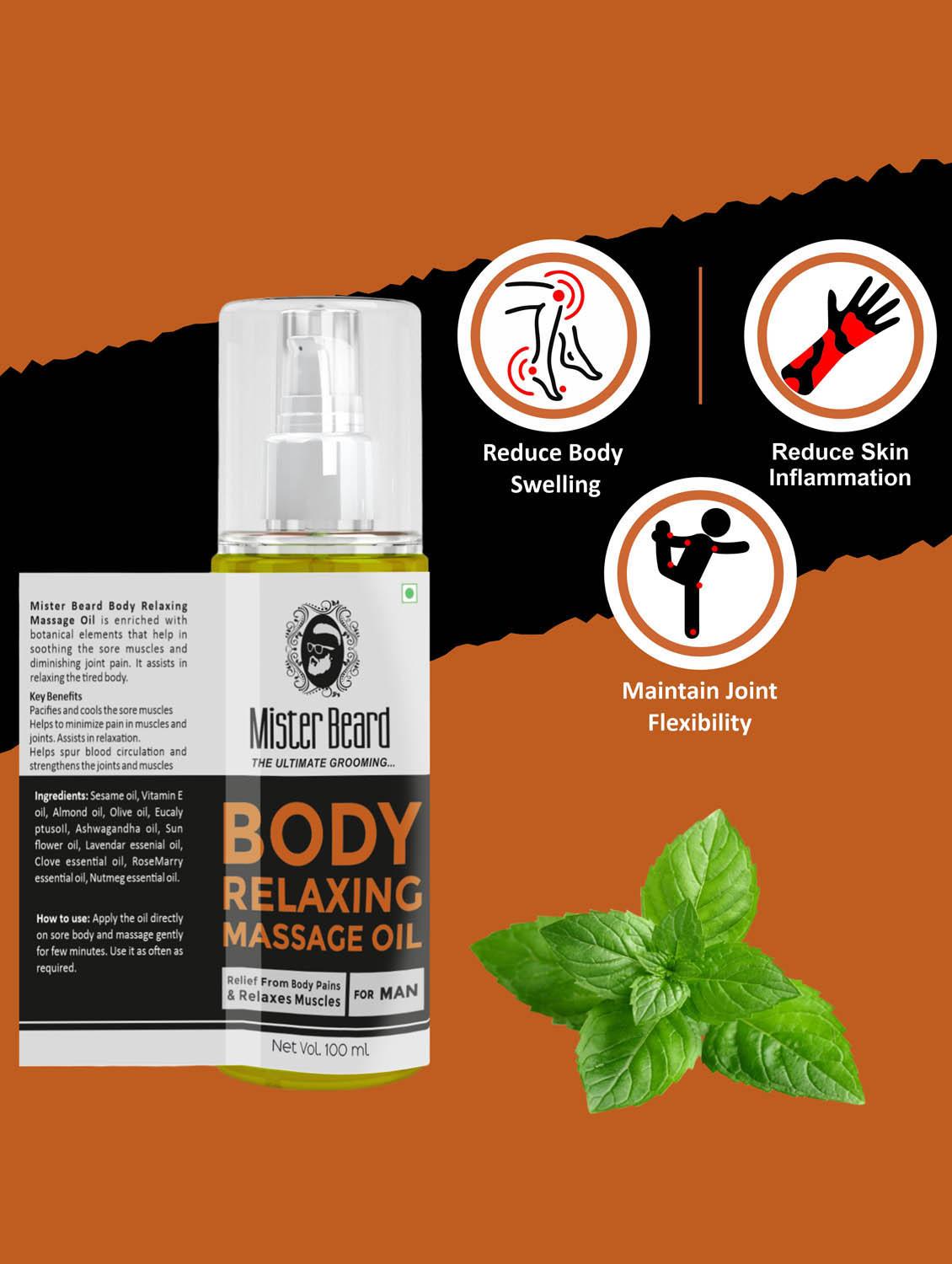 mister beard deep moisturising relaxing body oil with natural ingredients | homemade oil using herbs| pain relief oil, 100ml - 19994336 - Standard Image - 3