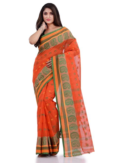 women's self design orange colored saree - 19994616 - Very Small Image - 1