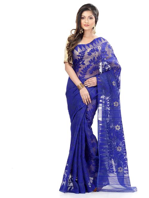 women's self design blue colored saree - 19994768 - Very Small Image - 1