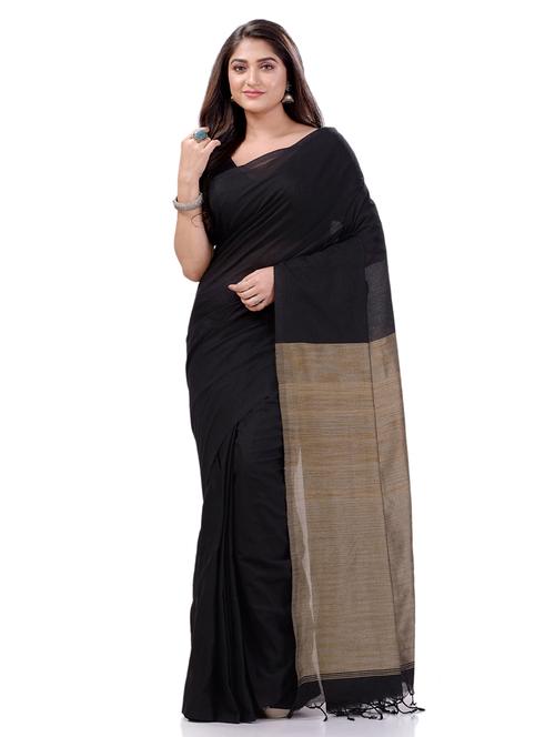 women's self design black colored saree - 19994821 - Very Small Image - 1