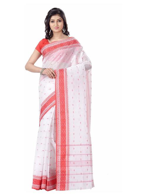 Women's Printed White Colored Saree - 19994830 - Very Small Image - 1