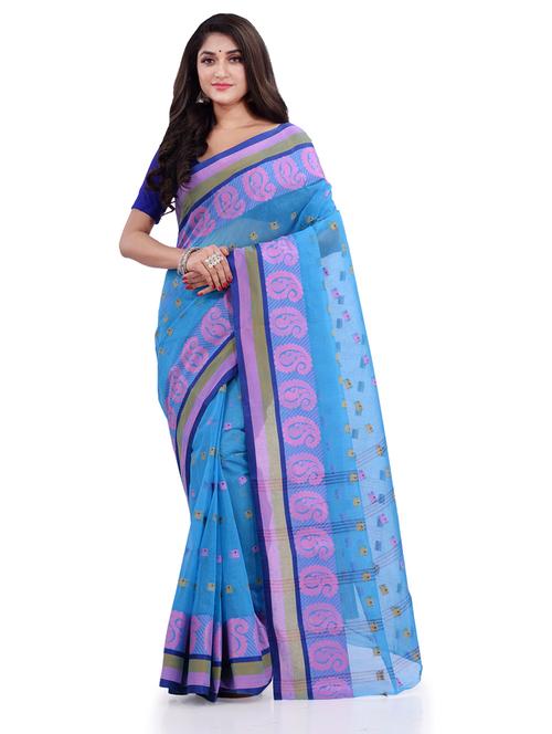 women's self design light blue colored saree - 19994854 - Very Small Image - 1