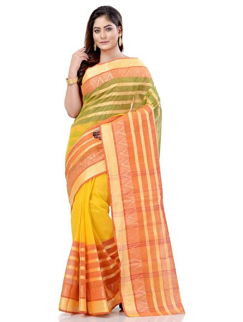 women's self design yellow colored saree - 19994900 - Very Small Image - 1