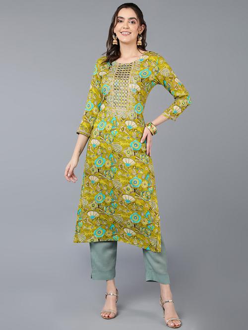 women's straight kurta - 19997294 - Very Small Image - 1