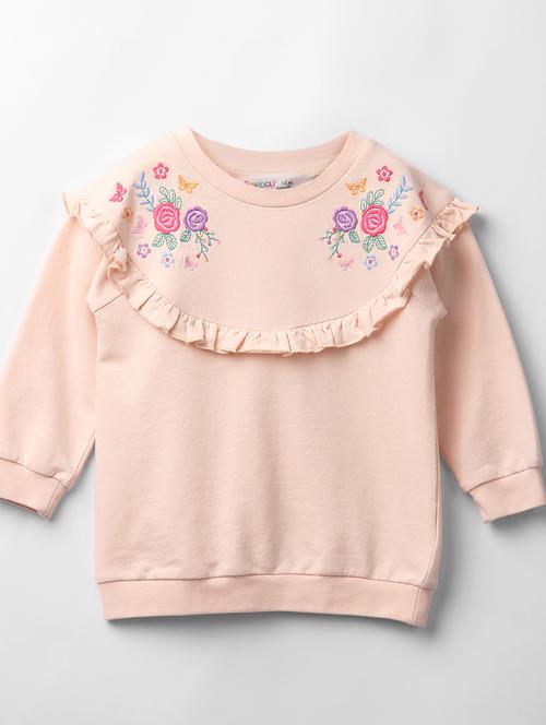 chest print round neck sweatshirt - 19999974 - Very Small Image - 1