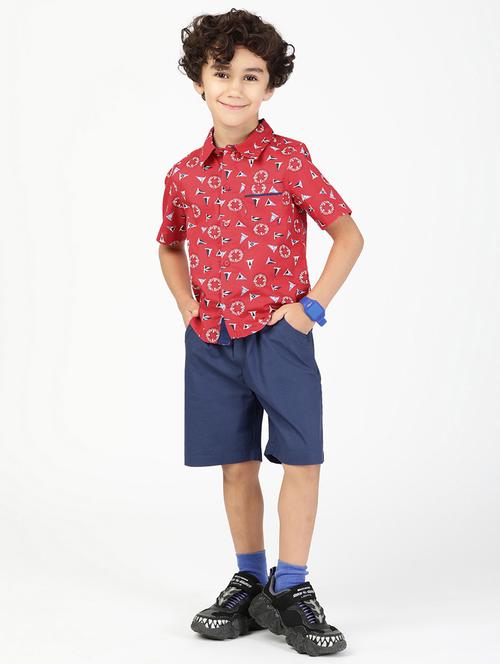 red printed shorts set  - 20002308 - Very Small Image - 1