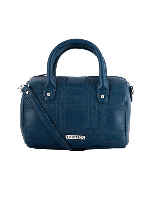 blue leatherette (pu) duffel handbag - 20004754 - Very Small Image - 1