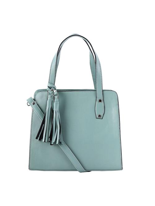 sea green leatherette (pu) regular satchel - 20004761 - Very Small Image - 1