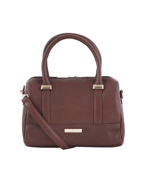 brown leatherette (pu) duffel handbag - 20004820 - Very Small Image - 1
