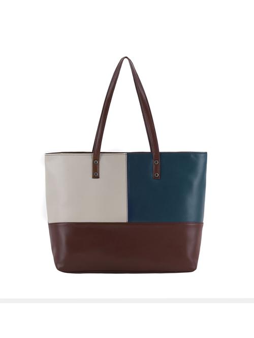 brown leatherette (pu) regular tote - 20004863 - Very Small Image - 1