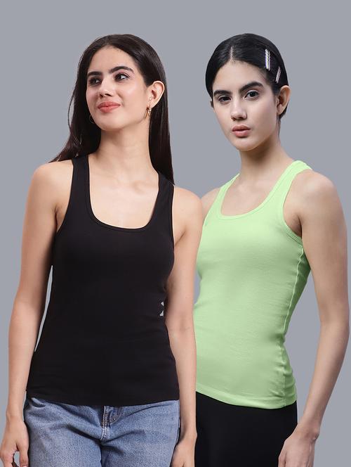 combo of 2 cotton tank top  - 20005686 - Very Small Image - 1