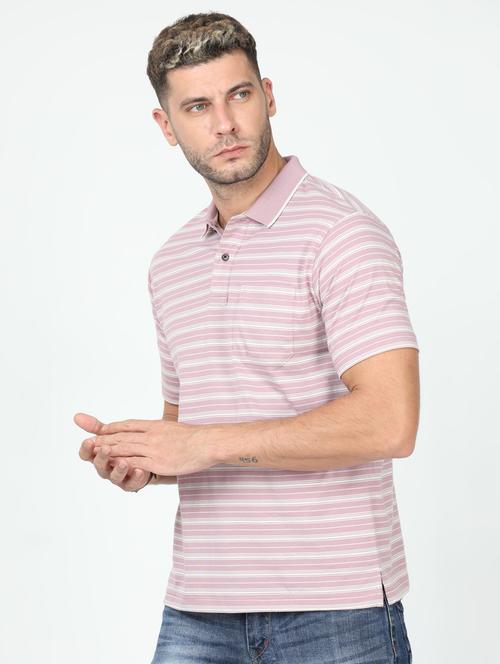 mens striped polo t-shirt  - 20005775 - Very Small Image - 1