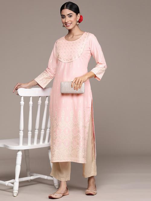 women's straight kurta - 20006198 - Very Small Image - 1