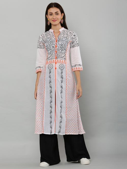 women's front slit kurta - 20007348 - Very Small Image - 1