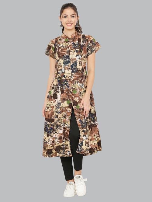 women's front slit kurta - 20007349 - Very Small Image - 1